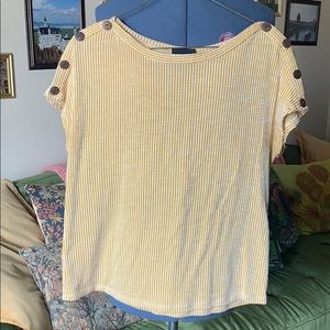 Lightweight striped boatneck tee